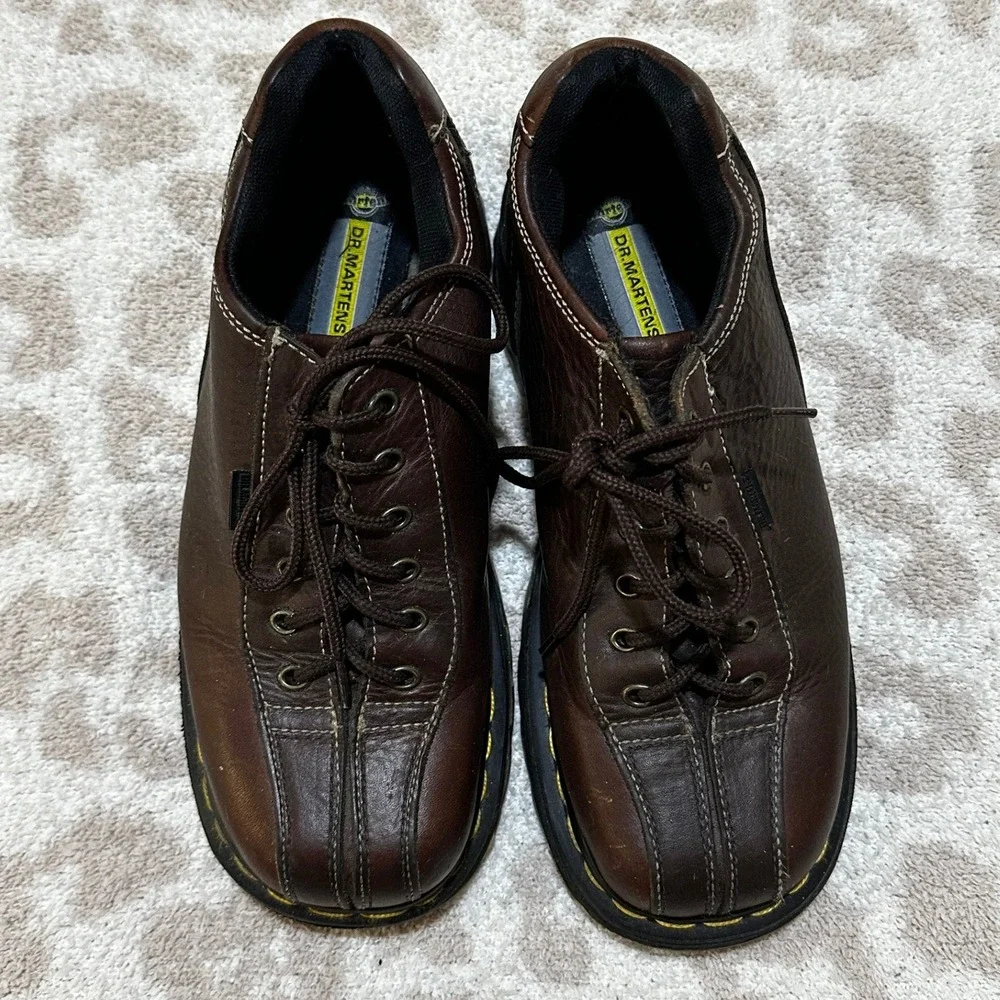 Dr. Martens Low Top Oxford‎ Shoes Mens Brown Leather Platform